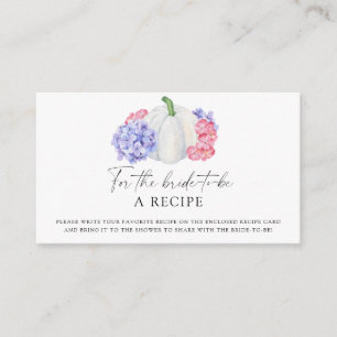Carte D'accompagnement Citrouille blanc - Recette pour que la mariée soit