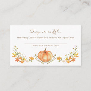 Carte D'accompagnement Citrouille Boho Chute Baby shower Déchets Raffle