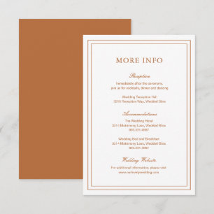 Carte D'accompagnement Citrouille classique Orange mariage élégant