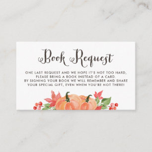 Carte D'accompagnement Citrouille d'aquarelle et Feuilles d'érable demand