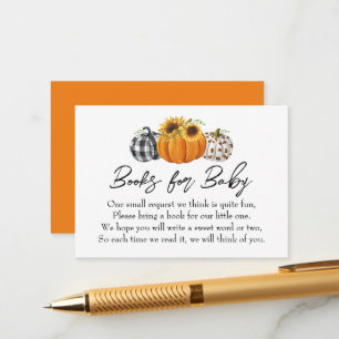 Carte D'accompagnement Citrouille d'automne Baby shower de tournesols dem