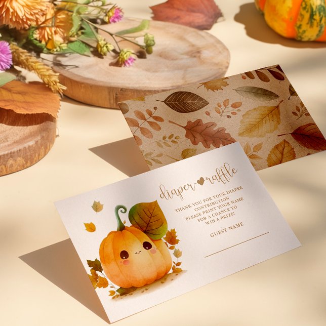 Carte D'accompagnement Citrouille doux tombeau Baby shower de couche tomb (Get a sprinkle of autumn magic to your celebration.)