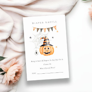 Carte D'accompagnement Citrouille Halloween Boo Diaper Baby shower de trè