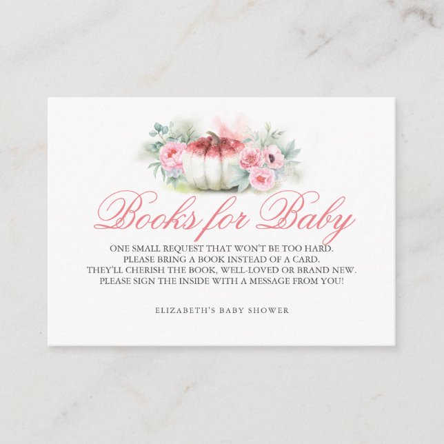 Carte D'accompagnement Citrouille | Livres pour bébé Cadeau livre Baby Sh (Devant)