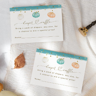 Carte D'accompagnement Citrouille minimaliste moderne Automne bébé garçon