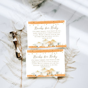 Carte D'accompagnement Citrouille Moderne Automne Baby shower Demande de