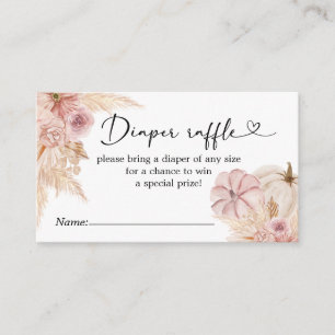 Carte D'accompagnement Citrouille Pampas Grass Déchets de Pampa Rose