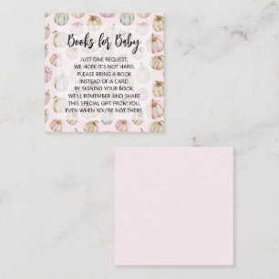 Carte D'accompagnement Citrouille rose Demande de livre pour bébé