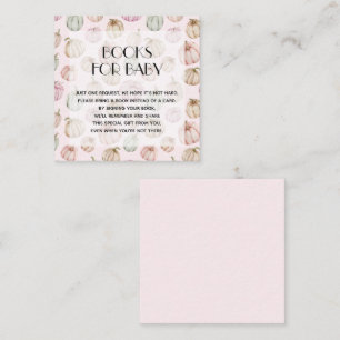 Carte D'accompagnement Citrouille rose Demande de livre pour bébé