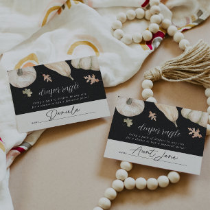 Carte D'accompagnement Citrouille rustique Chute Baby shower Déchets Raff