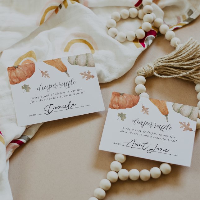Carte D'accompagnement Citrouille rustique Chute Baby shower Déchets Raff (Créateur téléchargé)