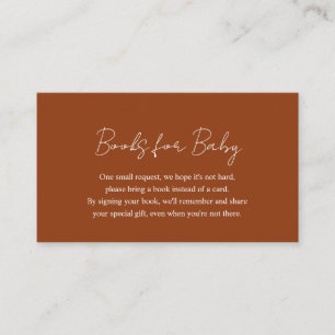 Carte D'accompagnement Citrouille simple Orange Baby shower Livres pour b