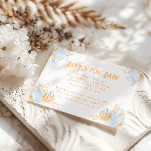 Carte D'accompagnement Citrouille Toile Crest Elegant Baby shower garçon