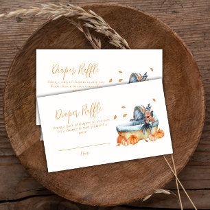 Carte D'accompagnement Citrouille vintage  Lèche-serviettes Baby shower à