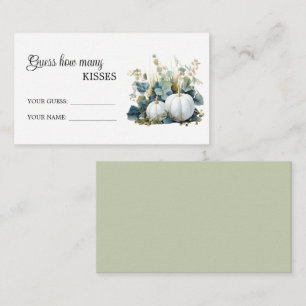 Carte D'accompagnement Citrouilles blancs Combien de baisers Fête des mar