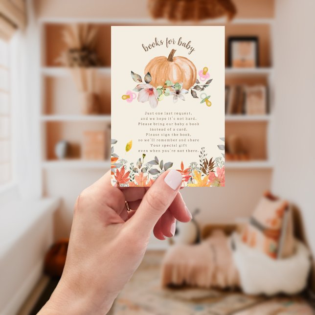 Carte D'accompagnement Citrouilles et Pacificateurs Demande de Baby showe (Créateur téléchargé)