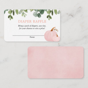 Carte D'accompagnement Citrouilles roses tombeau baby shower de tomberie