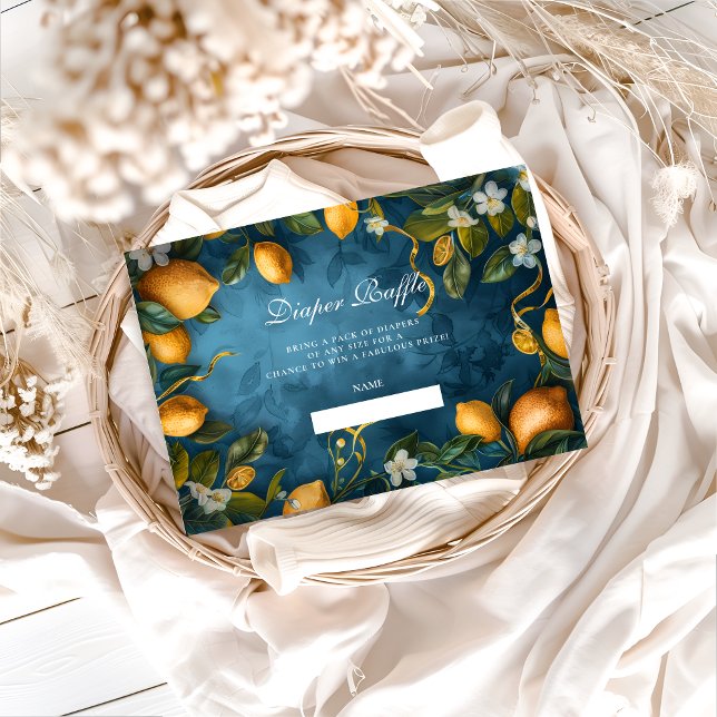 Carte D'accompagnement Citrus Blossom Blue Diapper Raffle (Créateur téléchargé)
