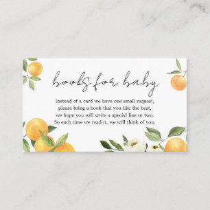 Carte D'accompagnement Citrus botanique Orange Little Cutie Livre pour bé