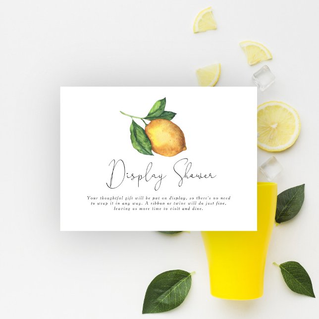 Carte D'accompagnement Citrus citron baby shower - douche (Créateur téléchargé)