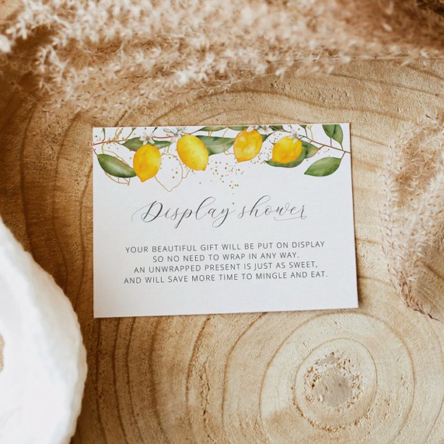 Carte D'accompagnement Citrus citron Été Écran Baby shower douche (Créateur téléchargé)