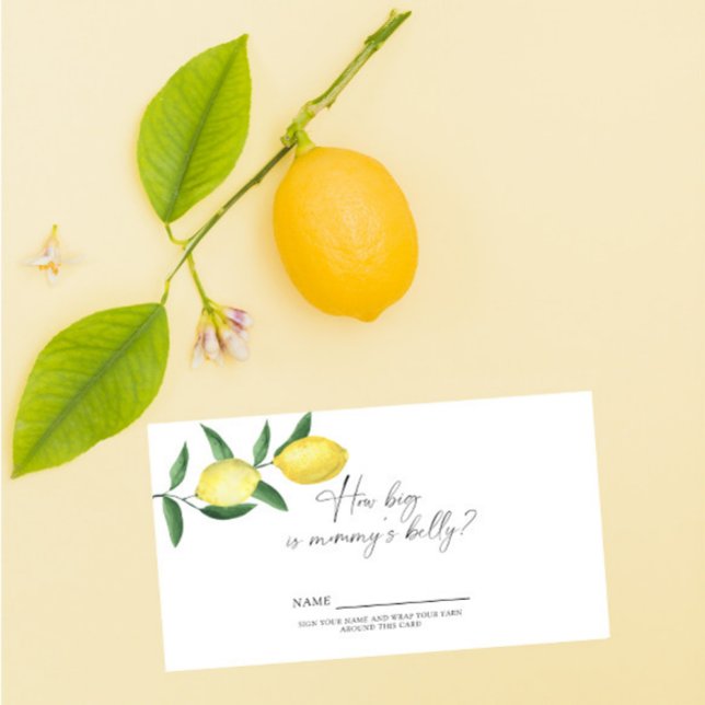 Carte D'accompagnement Citrus citron - Quelle taille est le jeu du ventre (Créateur téléchargé)