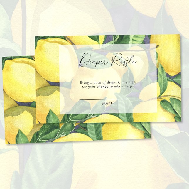 Carte D'accompagnement Citrus citron - tombole de couche neutre pour le g (Créateur téléchargé)