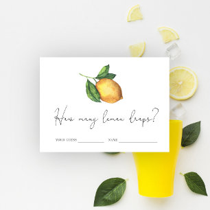 Carte D'accompagnement Citrus de citron - Combien de gouttes de citron so