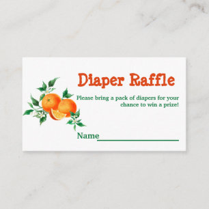 Carte D'accompagnement Citrus Little Cutie Baby shower Jeu Diaper Raffle