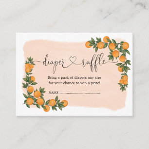 Carte D'accompagnement Citrus Orange Clémentine Verdure Barreau Raffle