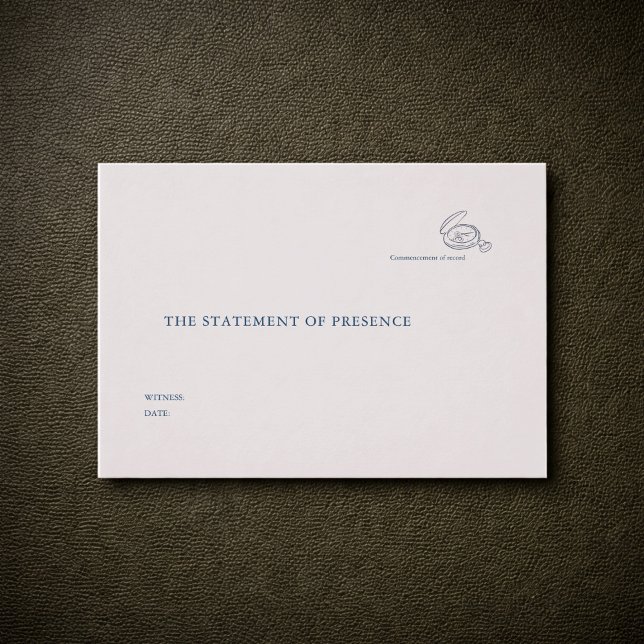 Carte D'accompagnement Civil Ceremony Courthouse Wedding Witness (Civil Ceremony Witness Card)