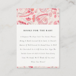Carte D'accompagnement Classé Moderne Blush Paisley Livres Pour Baby show