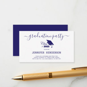 Carte D'accompagnement Classe Simple Marine Graduation Party De 2025
