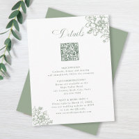 Classic Bloom Garden Sage Green Détails du Mariage