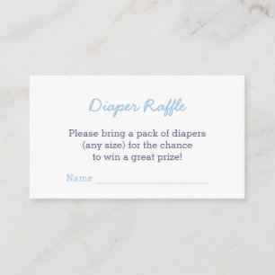Carte D'accompagnement Classic Blue Check Baby shower Déchets Raffle