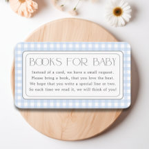 Classic Blue En vichy Boy Books for Baby shower
