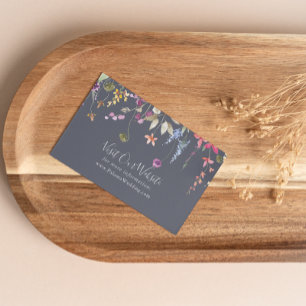 Carte D'accompagnement Classic Blue Wild Floral Site Mariage