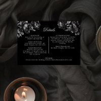Classic Gothic Black Détails sur le Mariage