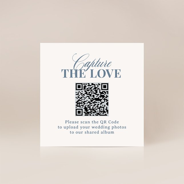 Carte D'accompagnement Classic Luxe | QR Code Wedding Capture the Love (Créateur téléchargé)