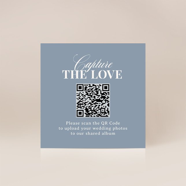 Carte D'accompagnement Classic Luxe | QR Code Wedding Capture the Love (Créateur téléchargé)