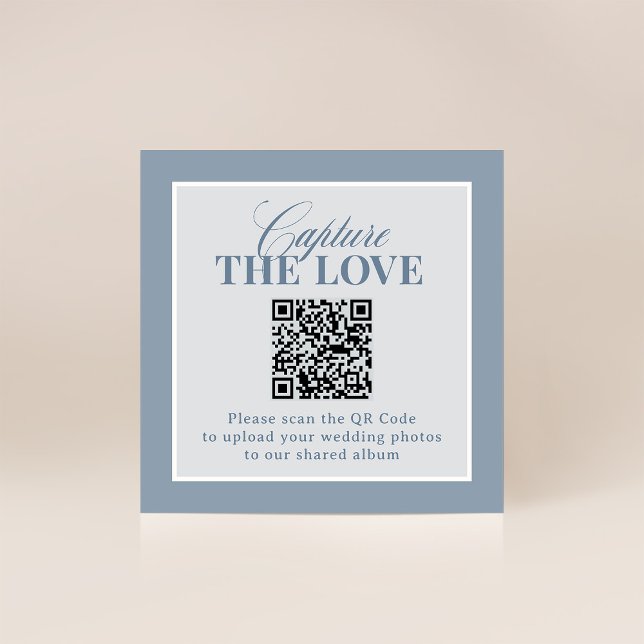 Carte D'accompagnement Classic Luxe | QR Code Wedding Capture the Love (Créateur téléchargé)