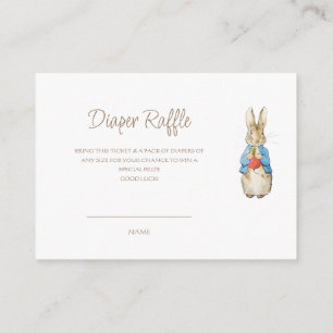 Carte D'accompagnement Classic Peter le lapin Baby shower Déchets Raffle