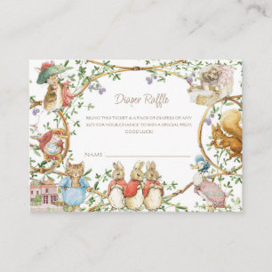 Carte D'accompagnement Classic Peter le lapin Baby shower Déchets Raffle
