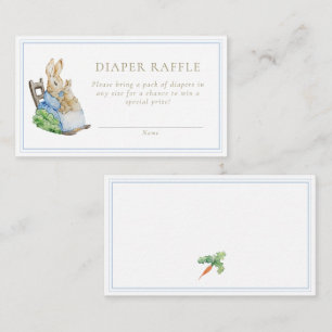 Carte D'accompagnement Classic Peter le lapin Baby shower Déchets Raffle