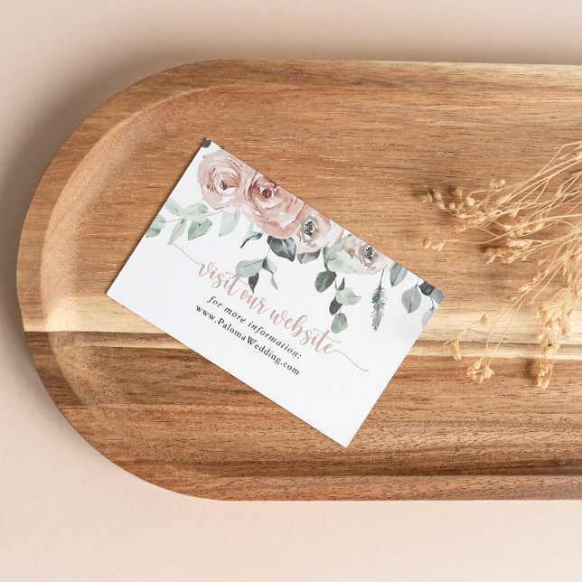 Carte D'accompagnement Classic Rose Rose Rose Rose Rose Site Mariage (Créateur téléchargé)