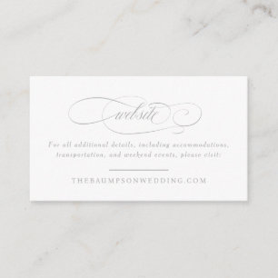 Carte D'accompagnement Classic Script Elegance Mariage Petit site Web