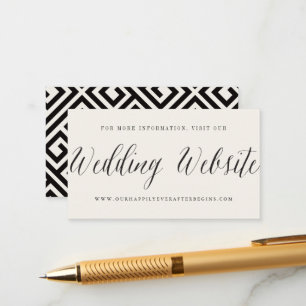 Carte D'accompagnement Classic Simple Script Moderne Chic Site Mariage