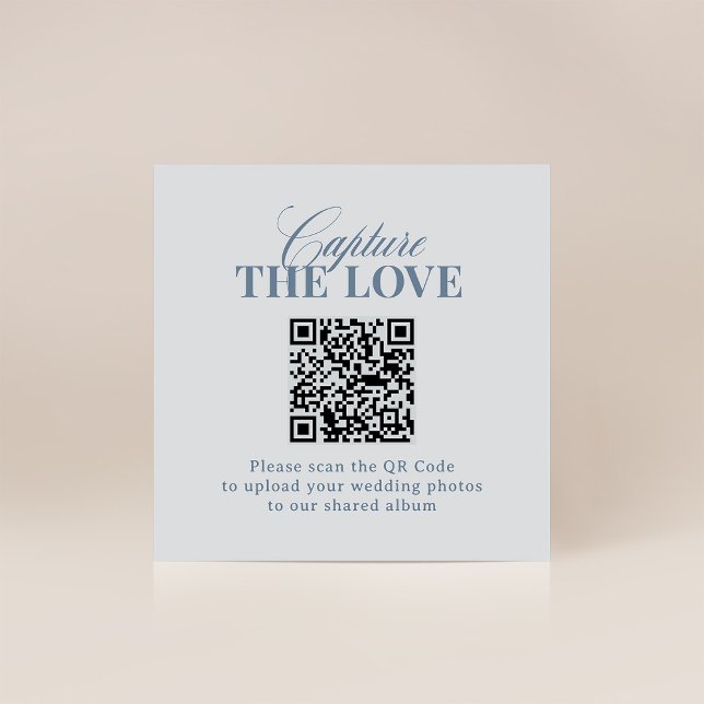 Carte D'accompagnement Classique Luxe | Code QR Mariage Capturer l'Amour (Créateur téléchargé)