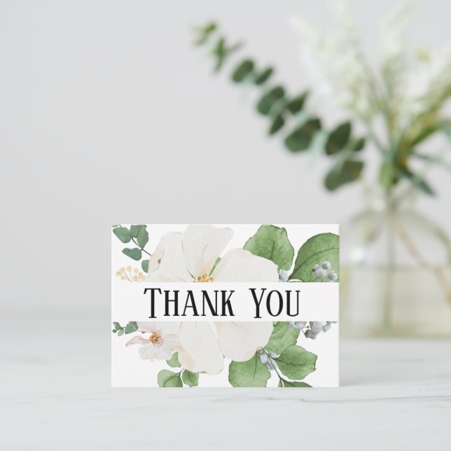 Carte D'accompagnement Classy modern minimalist Floral Enclosure Card (Debout devant)