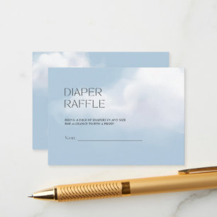 Carte D'accompagnement Cloud 9 Blue Baby Boy Douche Déchets Raffle